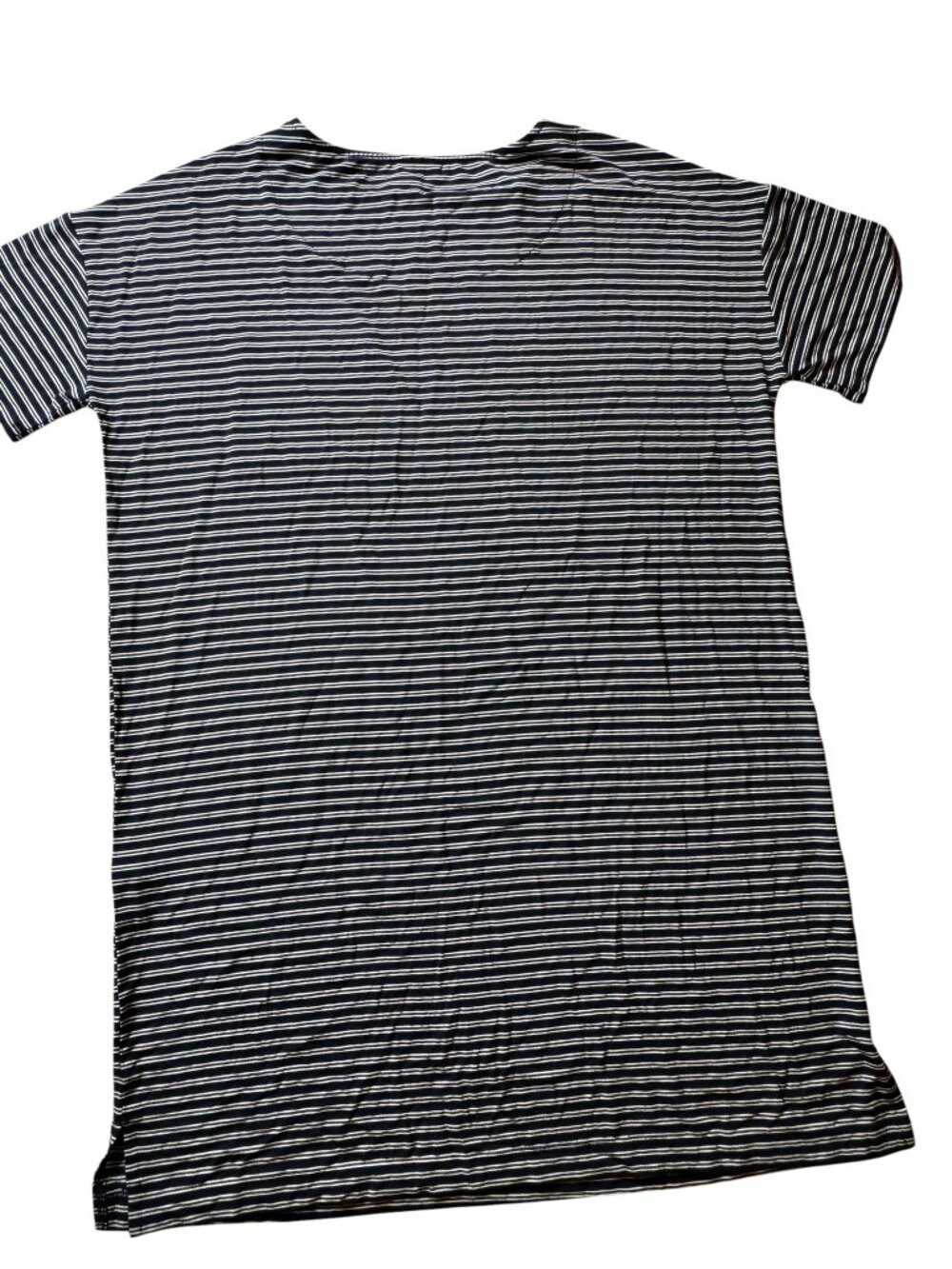 NWT Soma Cool Nights Short Sleeve Modern Nightshirt Navy Stripe Size M - Picture 4 of 9